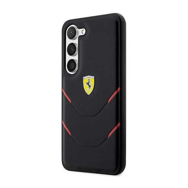 Etui Do Samsung Galaxy S23+ Ferrari Hot Stamp Lines Czarny