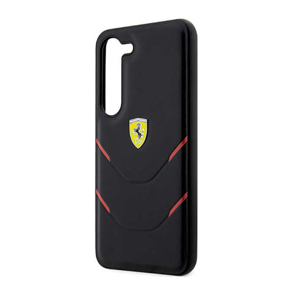 Etui Do Samsung Galaxy S23+ Ferrari Hot Stamp Lines Czarny