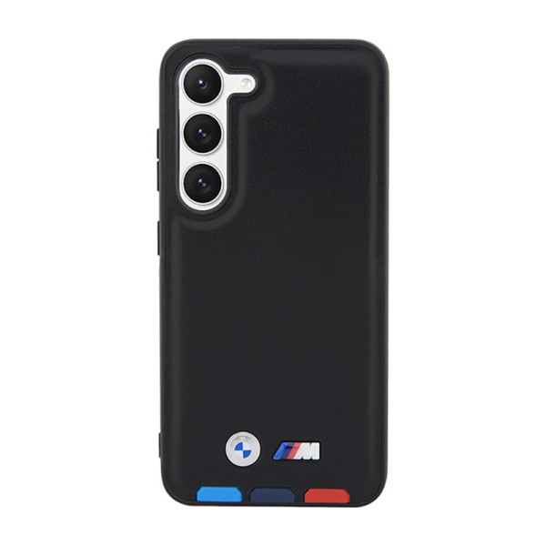 Etui Do Samsung Galaxy S23+ BMW Leather Hot Stamp Tricolor Czarny