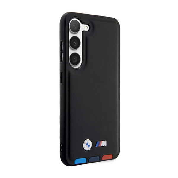 Etui Do Samsung Galaxy S23+ BMW Leather Hot Stamp Tricolor Czarny