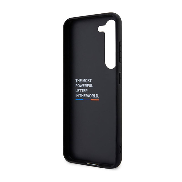 Etui Do Samsung Galaxy S23+ BMW Leather Hot Stamp Tricolor Czarny