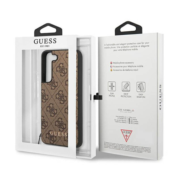 Etui Do Samsung Galaxy S23 Guess 4G Charms Collection Brązowy