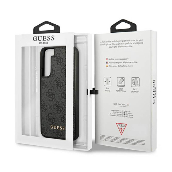 Etui Do Samsung Galaxy S23 Guess 4G Metal Logo Szary