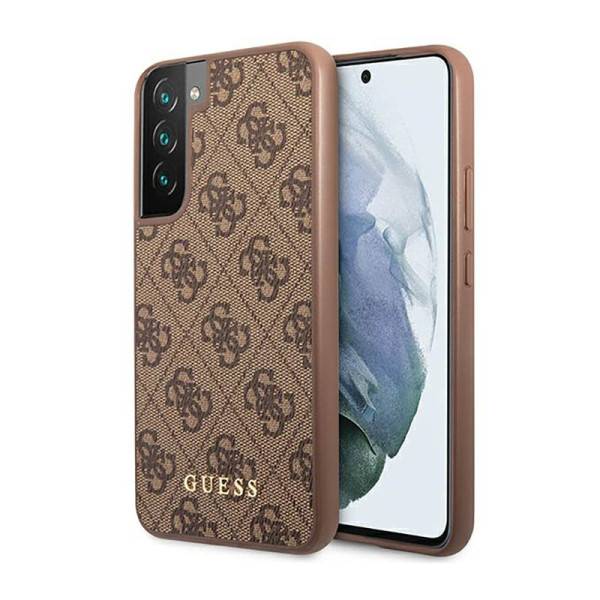 Etui Do Samsung Galaxy S23 Guess 4G Metal Logo Brązowy