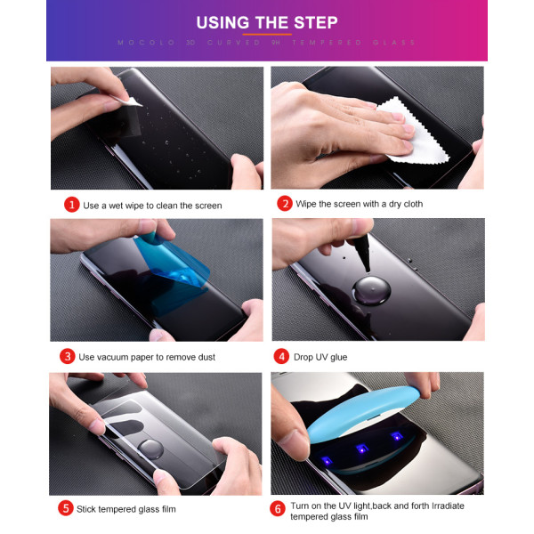 Szkło Ochronne Uv Na Cały Ekran Samsung Galaxy S22+ Mocolo 3D Uv Glass