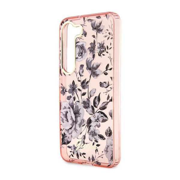 Etui Do Samsung Galaxy S23 Guess Flower Collection Różowy