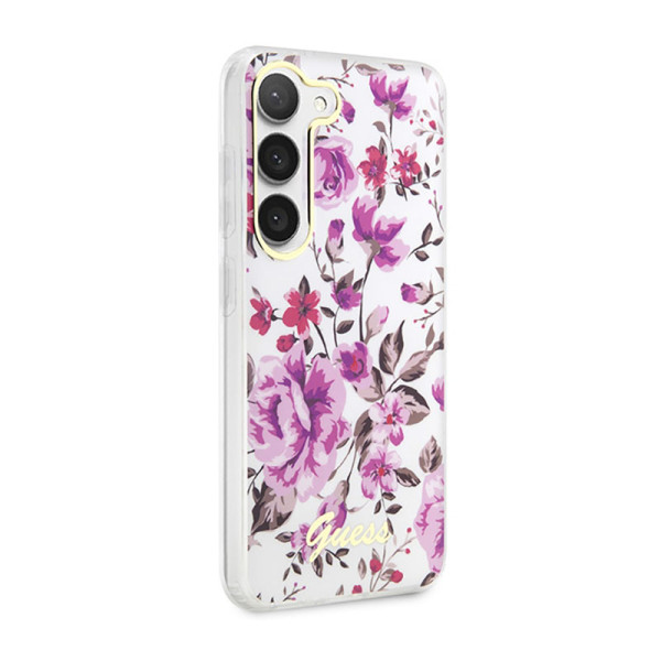 Etui Do Samsung Galaxy S23 Guess Flower Collection Biały