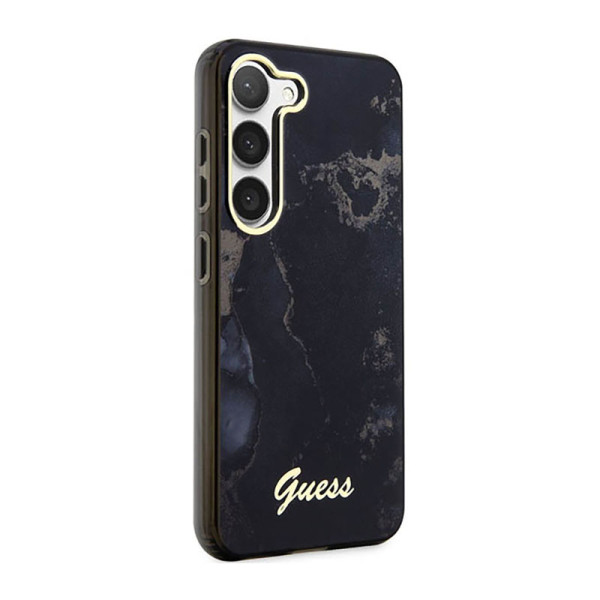 Etui Do Samsung Galaxy S23 Guess Golden Marble Collection Czarny