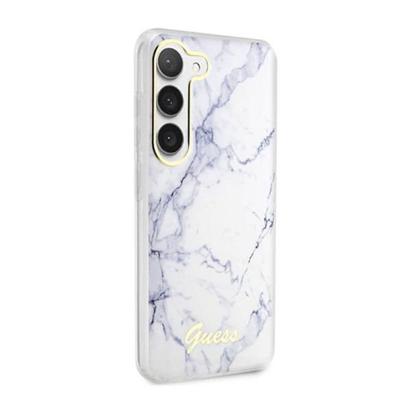 Etui Do Samsung Galaxy S23 Guess Marble Collection Biały