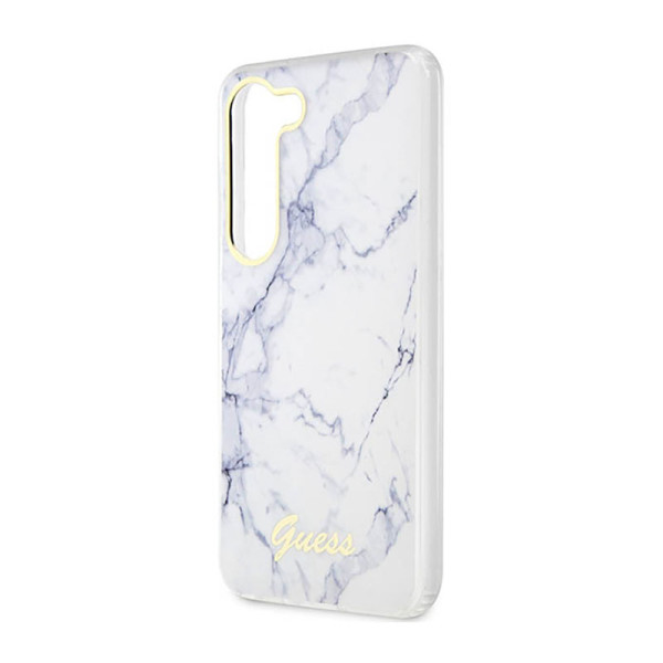 Etui Do Samsung Galaxy S23 Guess Marble Collection Biały