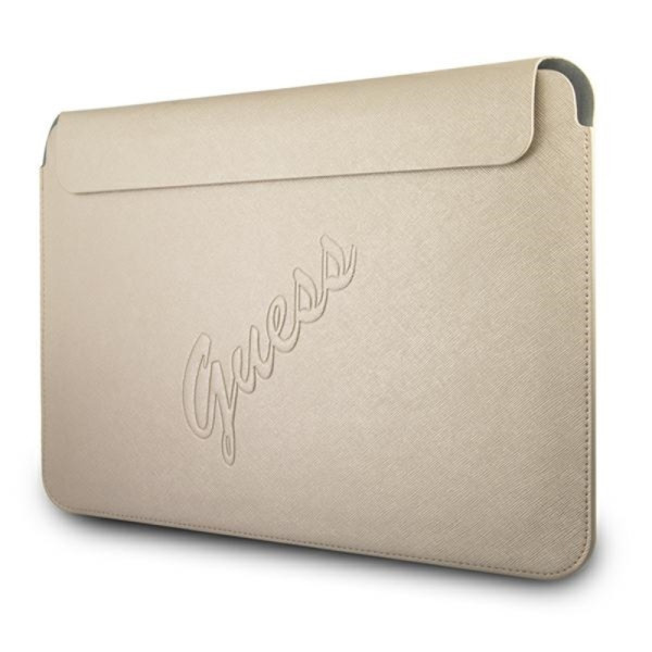 Etui Na Notebooka 13 " Guess Saffiano Script Computer Sleeve Złoty