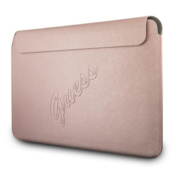 Etui Na Notebooka 13 " Guess Saffiano Script Computer Sleeve Różowy