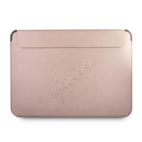 Etui Na Notebooka 13 " Guess Saffiano Script Computer Sleeve Różowy