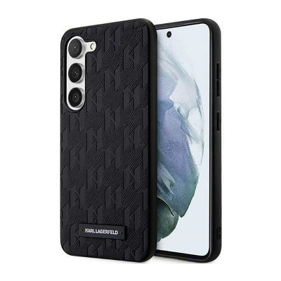 Etui Do Samsung Galaxy S23 Karl Lagerfeld Saffiano Monogram Metal Logo Czarny