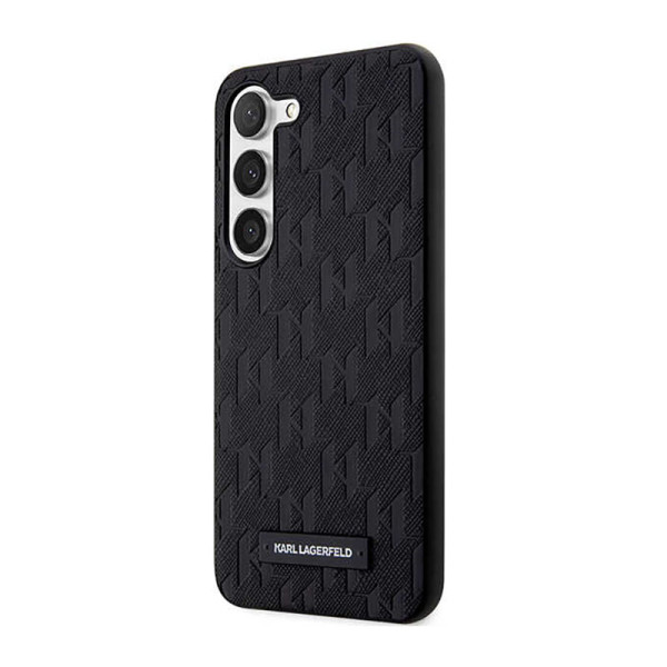 Etui Do Samsung Galaxy S23 Karl Lagerfeld Saffiano Monogram Metal Logo Czarny