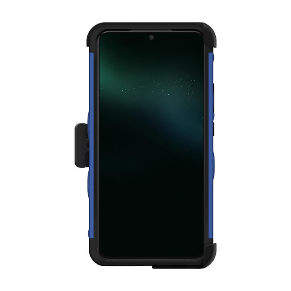 Etui Pancerne Do Samsung Galaxy S22+ Ze Szkłem 9H Na Ekran + Uchwyt Z Podstawką Zizo Bolt Series Niebieski