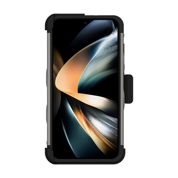 Etui Pancerne Do Samsung Galaxy S23 Ze Szkłem 9H Na Ekran + Uchwyt Z Podstawką Zizo Bolt Series Szary