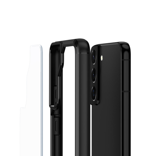 Etui Do Samsung Galaxy S22+ Crong Hybrid Clear Cover Czarny
