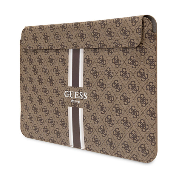 Etui Na Notebooka 14 " Guess 4G Printed Stripes Computer Sleeve Brązowy