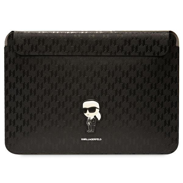 Etui Na Notebooka 14 " Karl Lagerfeld NFT Saffiano Monogram Ikonik Karl Sleeve Czarny
