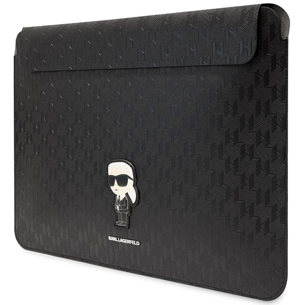 Etui Na Notebooka 14 " Karl Lagerfeld NFT Saffiano Monogram Ikonik Karl Sleeve Czarny
