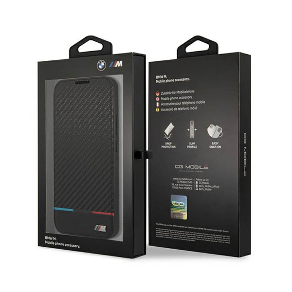 Etui Do Samsung Galaxy S22+ BMW Booktype M Collection Triangles Czarny