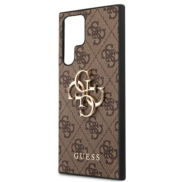 Etui Do Samsung Galaxy S22 Ultra Guess 4G Big Metal Logo Brązowy