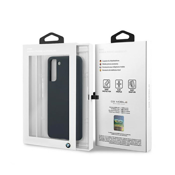 Etui Do Samsung Galaxy S21+ BMW Silicone Signature Logo Niebieski