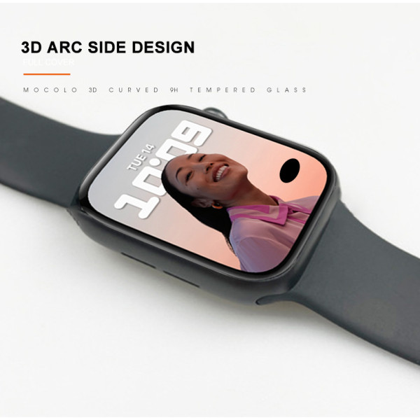 Szkło Ochronne Na Ekran Apple Watch 45 mm Mocolo 3D Glass Full Glue