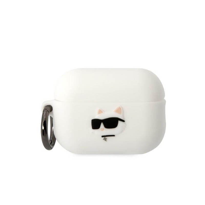 Etui Do AirPods Pro 2 Karl Lagerfeld Silicone NFT Choupette Head 3D Biały
