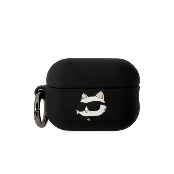 Etui Do AirPods Pro 2 Karl Lagerfeld Silicone NFT Choupette Head 3D Czarny