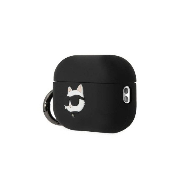 Etui Do AirPods Pro 2 Karl Lagerfeld Silicone NFT Choupette Head 3D Czarny