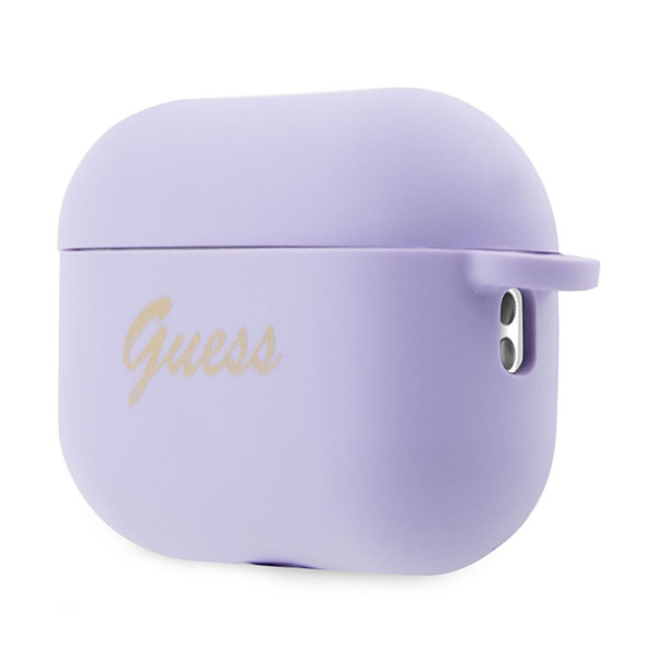 Etui Do AirPods Pro 2 Guess Silicone Heart Charm Fioletowy