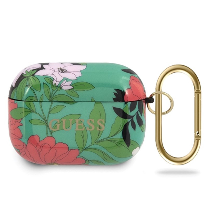 Etui Do AirPods Pro Guess Flower Collection N1 Zielony
