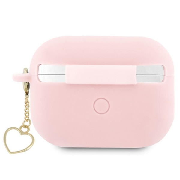 Etui Do AirPods Pro 2 Guess Silicone Heart Charm Różowy