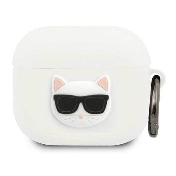 Etui Do Apple AirPods 3 Karl Lagerfeld Choupette 3D Biały