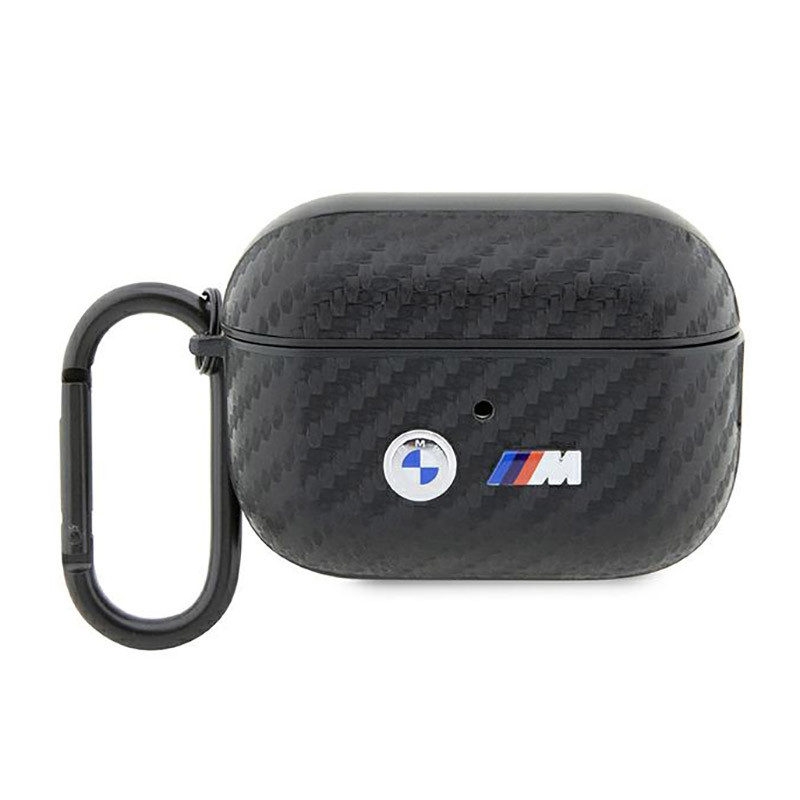 Etui Do AirPods Pro 2 BMW Carbon Double Metal Logo Czarny