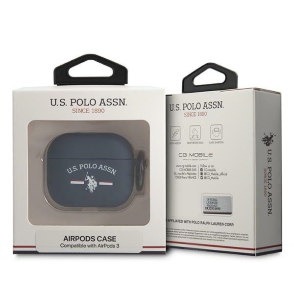 Etui Do AirPods 3 Us Polo Assn Silicone Logo Niebieski