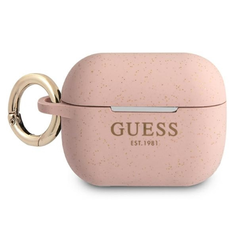 Etui Do AirPods Pro Guess Silicone Glitter Case Est Różowy