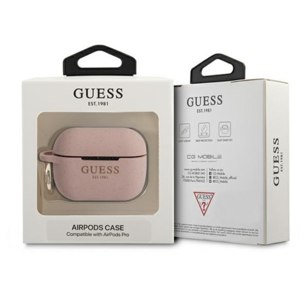 Etui Do AirPods Pro Guess Silicone Glitter Case Est Różowy