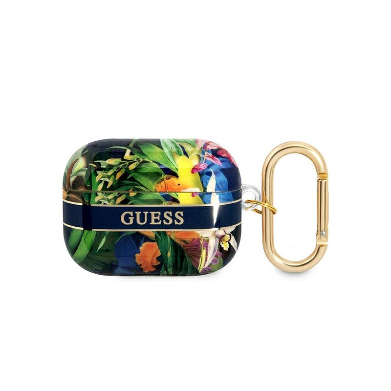 Etui Do AirPods Pro Guess Flower Niebieski