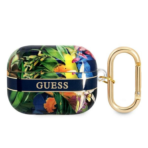 Etui Do AirPods Pro Guess Flower Niebieski