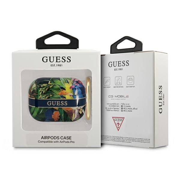Etui Do AirPods Pro Guess Flower Niebieski