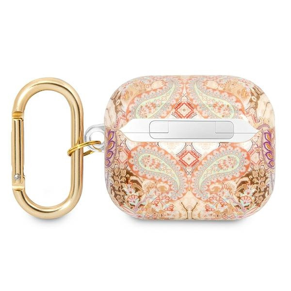 Etui Do AirPods 3 Guess Paisley Strap Złoty