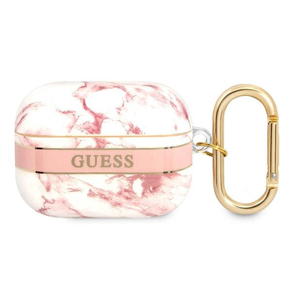 Etui Do AirPods Pro Guess Marble Strap Różowy