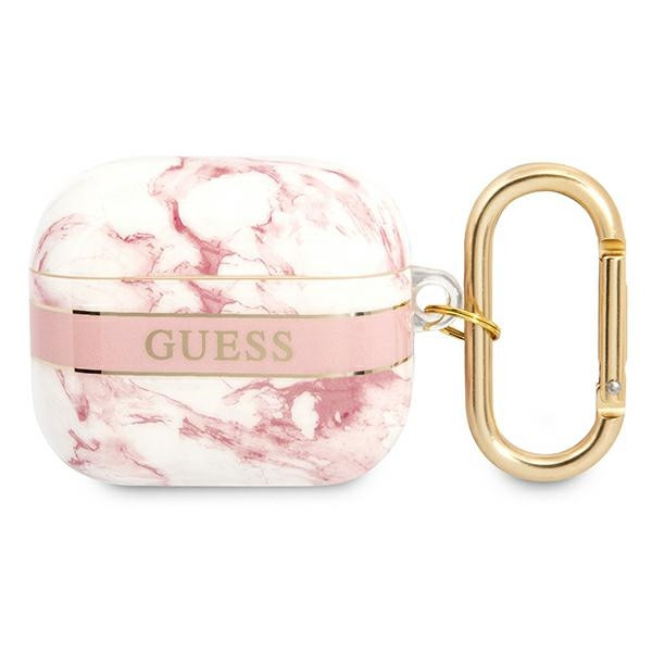 Etui Do AirPods 3 Guess Marble Strap Różowy