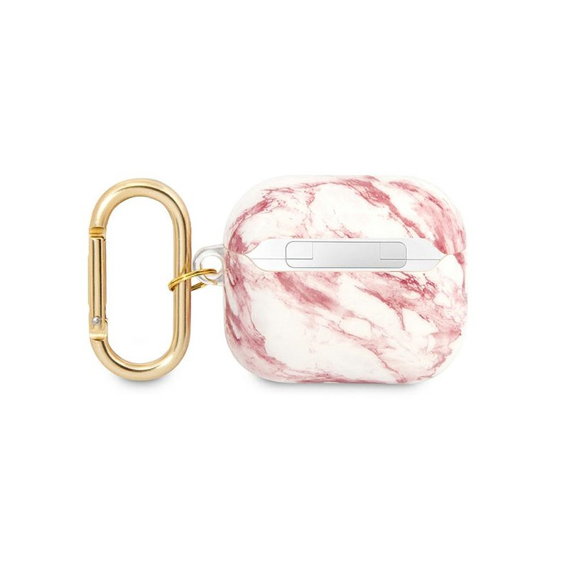 Etui Do AirPods 3 Guess Marble Strap Różowy