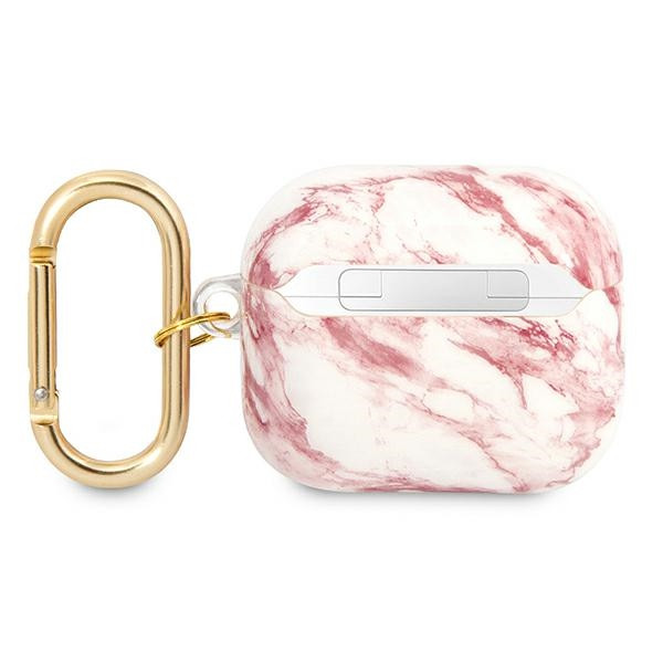 Etui Do AirPods 3 Guess Marble Strap Różowy