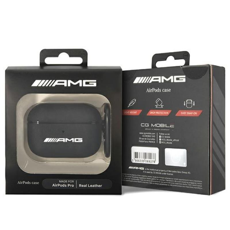 Etui Do AirPods Pro AMG Leather Big Logo Czarny