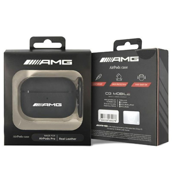 Etui Do AirPods Pro AMG Leather Big Logo Czarny